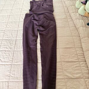 lululemon athletica Deep Plum Ribbed Seamless Leggings